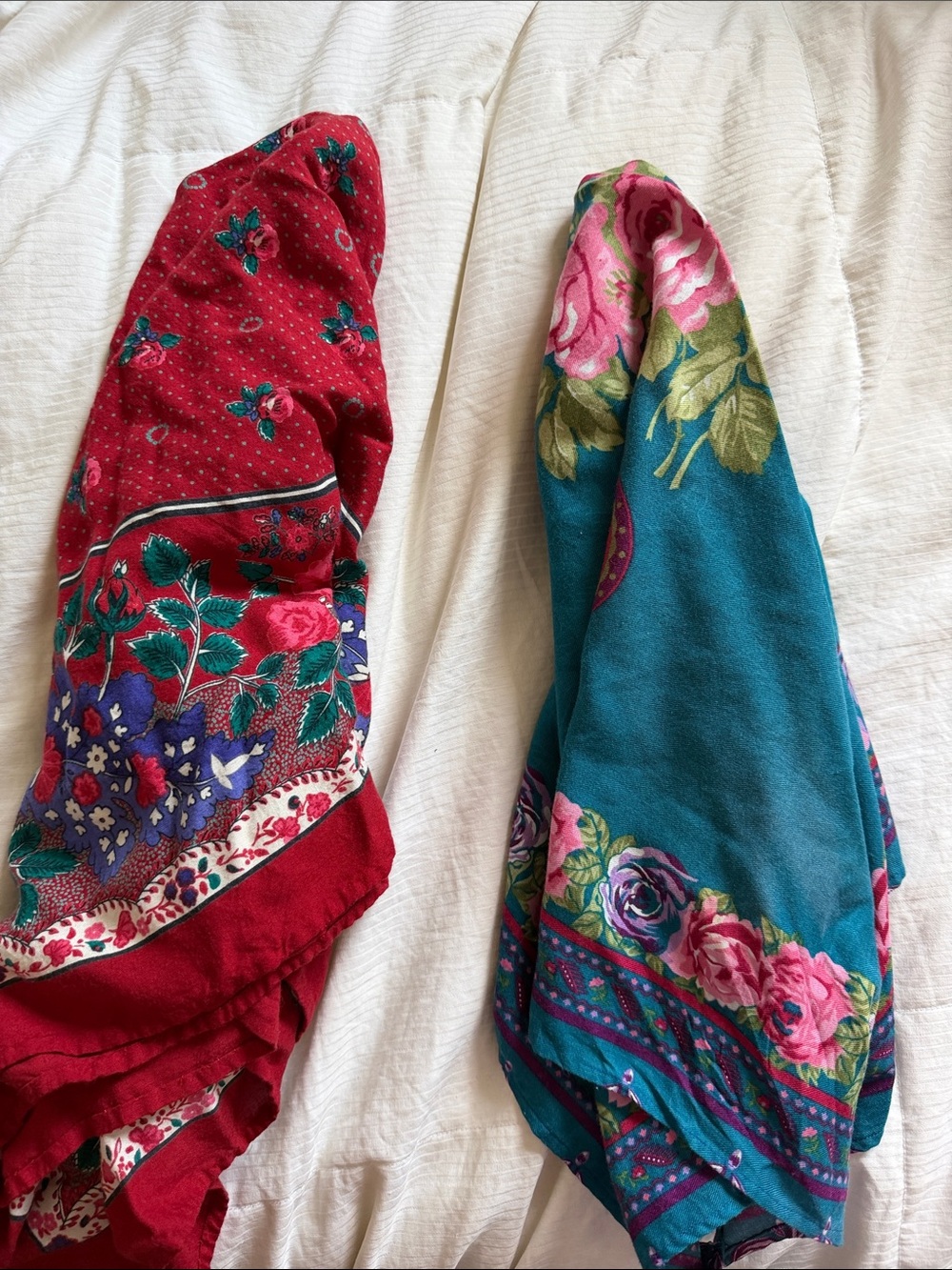 Women’s scarves- Red and Teal
